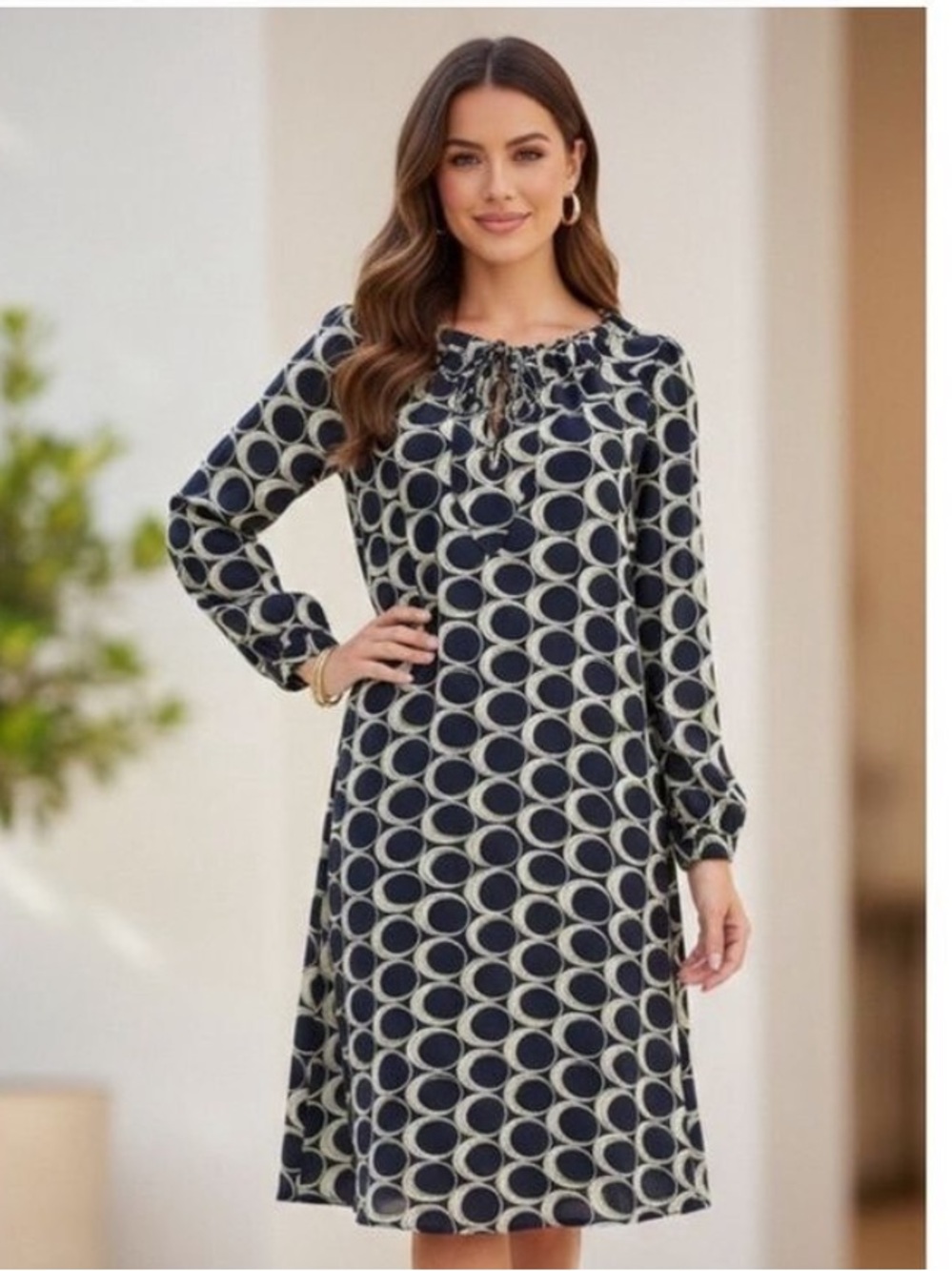 Anthropologie Moulinette Soeurs 60s Mod Retro Eclipse Midi Dress Size 10